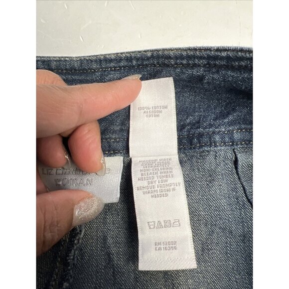 Liz Claiborne Classic Fit‎ Straight Slim Jeans Women's Blue EIMU6184 Sz 18W NWT - Picture 7 of 11